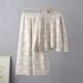 Women's Jacquard Knitted Two Piece Set round Neck Autumn Winter Fashionable And Versatile Cross Border European American Style_ecoleips.com