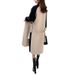 "Trendy Wool-Like Trench Coat For Women – Mid-Length Polyester Blend Overcoat With Polo Collar, Slim-Fit & Versatile (Multiple Colors)"_ecoleips.com