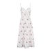 AD339 French-style Spring-summer New Sweet Fresh Printed Strapless Dress With Back Tie, Waist-cinching And Slimming_ecoleips.com