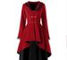 Women's Clothing Autumn new retro mid length windbreaker Gothic style jacket large size women's clothing_ecoleips.com