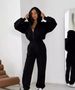 Women's Clothing Women's Leaky Belly Hooded Sweatshirt Drawstring Pants Sports Suit Hooded Sweatshirt Women_ecoleips.com