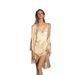 Sexy For Women New Summer High-end Pure Desire Style White Ice Silk Lace Ladies Camisole Nightdress Set_ecoleips.com