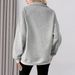 Voya Women's Casual Loose Sports Solid Color Simple Long Sleeved High Neck Pocket Hoodie_ecoleips.com