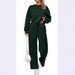 Cozy Winter Lounge Set – Long-Sleeve Knit Top & Tied-Waist Wide-Leg Pants (S-5XL, 4 Colors, Stretchy Polyester-Spandex Blend)_ecoleips.com