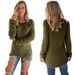 Women's Long Sleeve Cotton Sweater - Slim Fit Basic Knit Top For Fall & Winter - Solid Color Casual Pullover_ecoleips.com