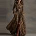 New 2025 Autumn Long Sleeved Plaid Printed Dress Fashion Women's Lapel Pocket Commuting Dress Elegant Loose Pleated Maxi Dresses_ecoleips.com