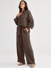 Women's Loose Casual Fashion Set Top And Wide Leg Pants Two Piece Autumn Winter New Arrivals_ecoleips.com