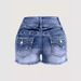 Women's Clothing Summer New Fashion Ripped Raw Edge Washed Denim Shorts Women's Pants_ecoleips.com