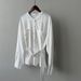 Yanshuang French Style Waist-Cinching Shirt For Women Autumn New Round Neck Belt Design Long Sleeve Top 82592_ecoleips.com