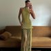 Women's Fashion Halter Neck Backless Dress Tassel Design Solid Color New Style Spring New_ecoleips.com