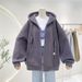 New Fleece-lined Hooded Sweatshirt Women, Loose Design, High-end Feel, Niche, Slimming, Versatile, Plus-size, Casual,_ecoleips.com