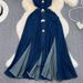 Women's Clothing New Retro Lapel Hollow Waist Revealing Sleeveless Single Breasted A Line Slit Denim Dress_ecoleips.com