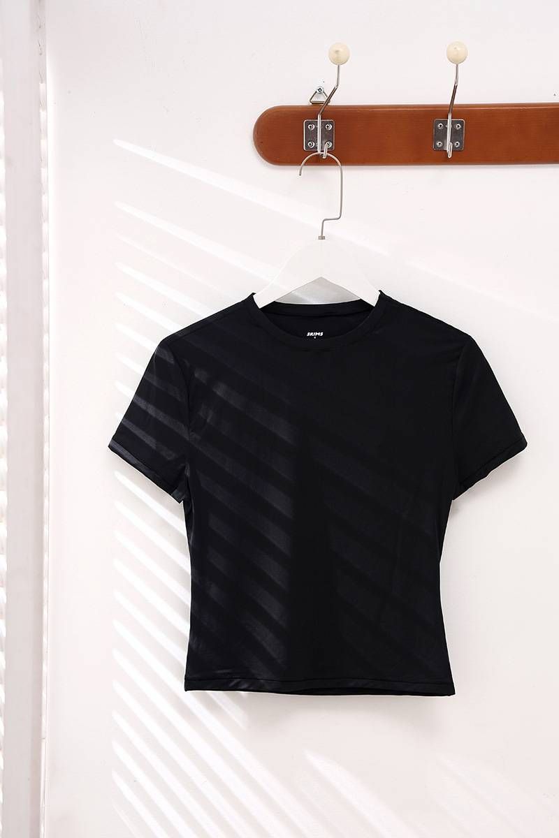 Women's Clothing Spring And Summer New Super Elastic Slim Bottoming Shirt Long Sleeve / Short Sleeve T Shirt_ecoleips.com