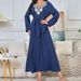 Modest Abaya Dress/Muslim Dress Women 2-Piece Casual Long Sleeve Sweater & Skirt Set - Soft V-Neck Knit Cardigan & Flowy Skirt Combo(S/M/L)_ecoleips.com