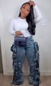 Women's Clothing Women's Style Denim Cargo Pants Straight Leg Trousers With Multiple Pockets Street Style Unique Design_ecoleips.com