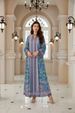New Dubai Style Printed & Rhinestone Fashion Ethnic Style Plus Size Printed Dress_ecoleips.com