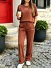 Women's Spring/Summer Short-Sleeved Two Piece Set Trendy Casual Fashion Spot Goods_ecoleips.com