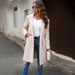 Fur Coat For Autumn/Winter Season, Solid-Color Design With Elegant Commuting Cardigan Style_ecoleips.com