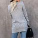 Women's Autumn/Winter Cardigan Style Curved Placket Knit Sweater Fashion Clothing_ecoleips.com