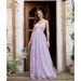 Women's V-neck suspender mesh embroidered backless elegant evening dress prom dress party dress bridesmaid dress_ecoleips.com