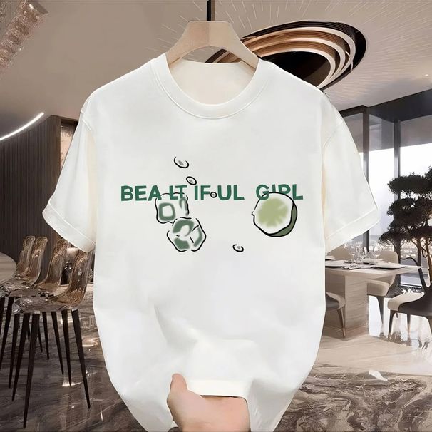 2025 Summer Loose Men And Women Pullover 100% Cotton Short Sleeve T-shirt_ecoleips.com