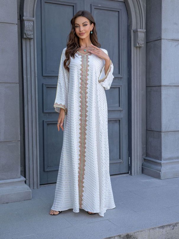 New Muslim Abaya For Women, European And American Style Cross-Border E-Commerce Fashion, Latest Design Long Robe_ecoleips.com