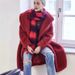 Long Sherpa-Lined Coat – Oversized Fleece Jacket For Women | Winter-Ready | Notched Collar | White/Pink/Red/Khaki/Blue_ecoleips.com