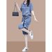 2025 New Denim Casual Professional Suit For Women Summer Belly Covering Slimming Thin Seven-point Wide-leg Pants_ecoleips.com