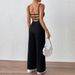 Voya Hot Selling Women's Spring And Summer Simple And Elegant Jumpsuit, Sexy Backless Camisole Jumpsuit Pants_ecoleips.com