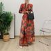 2025 Robe Muslim Women's Printed Long Round Neck Dress_ecoleips.com
