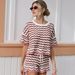 Women's Sexy Striped Beach Bikini Swimsuit Cover up Sun Protection Set European And American Style Cross Border New 2026_ecoleips.com