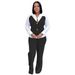 Women’s Clothing two piece shirt vest stitching sweater pants suit two piece suit_ecoleips.com