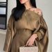 Spring Summer New Arrival Women's Retro Elegant Kaftan Robe Dress Button Detail European American Middle Eastern Export Style Party Wear_ecoleips.com