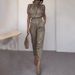 Women's Clothing Summer Personality Shoulder Slimming Waist Belt Decorated Pants Set_ecoleips.com