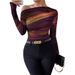 Aria Basics Aria Basics European American Foreign Trade Clothing 2025 Autumn And Winter Fashion Women's Slim-fit Off-shoulder Long-sleeve_ecoleips.com