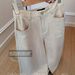 Old Money Style High-end Temperament Rice Apricot Tencel Linen Straight-leg Pants Women's Summer Drape Loose And Thin Casual Pants_ecoleips.com