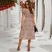 Self-Developed And Designed Elegant Commuter Evening Gowns For All Seasons, Flowing Mid-Sized A-Line Dresses, And Floral_ecoleips.com