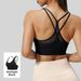 Juyitang Women's High Strength Sports Bra Mesh Back Shockproof Yoga Fitness Underwear Beautiful Top_ecoleips.com