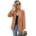 2025s Women's Spring And Autumn Lapel Button Up Small Suit Long Sleeved Jacket_ecoleips.com