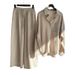Women's Clothing Cotton And Linen 2 Piece Set Retro Large Size Spring And Summer Cotton And Linen Shirt Set Loose Trousers_ecoleips.com