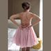 Summer Sexy Sweet 3D Flower V Neck Spaghetti Strap Puffy Dress For Women Pure Desire Style Summer Casual Party Date Dress_ecoleips.com