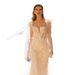 Women's Clothing wedding dress summer new one shoulder wedding dress with large skirt and detachable lace tail wedding dress_ecoleips.com