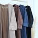 Modest Abaya Dress Plus Size Suede Cardigan Dress Women's Autumn Winter Fashion England Style Regular Thickness_ecoleips.com