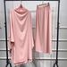 Women's Clothing Large Swing Solid Color Top Skirt Two Piece Suit_ecoleips.com