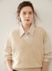 Aria Basics V-neck Cashmere Knitted Vest Women, Pullover, Sleeveless, Loose Fit, Solid Color, Stylish Elegant, Suitable For_ecoleips.com