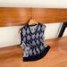 Siyuan Clearance Returns No Exchanges Navy Blue Sleeveless Diamond Knit Vest Plaid Gilet Top 1024_ecoleips.com