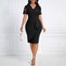 Women's Clothing V Neck Slim See Through Sexy Hip Dress Women's Skirt_ecoleips.com