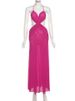 Weird Puss Ruched Sexy Dress Women Y2K Coquette V Neck Cross Backless Sleeveless Ruffles Splits Prom Party Hipster Long Bodycon_ecoleips.com