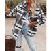 Women's Oversized Plaid Wool-Blend Coat Long Sleeve Notched Lapel Single-Breasted Jacket For Fall & Winter_ecoleips.com
