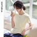 SENTUBILA Solid Color Women T-shirt 2026 Irregular New O Neck 100% Cotton Short Sleeve Casual Fashion Female Tops 152T80136_ecoleips.com